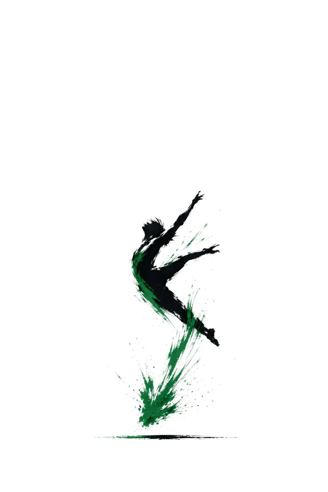 Green Splash from Black & Light