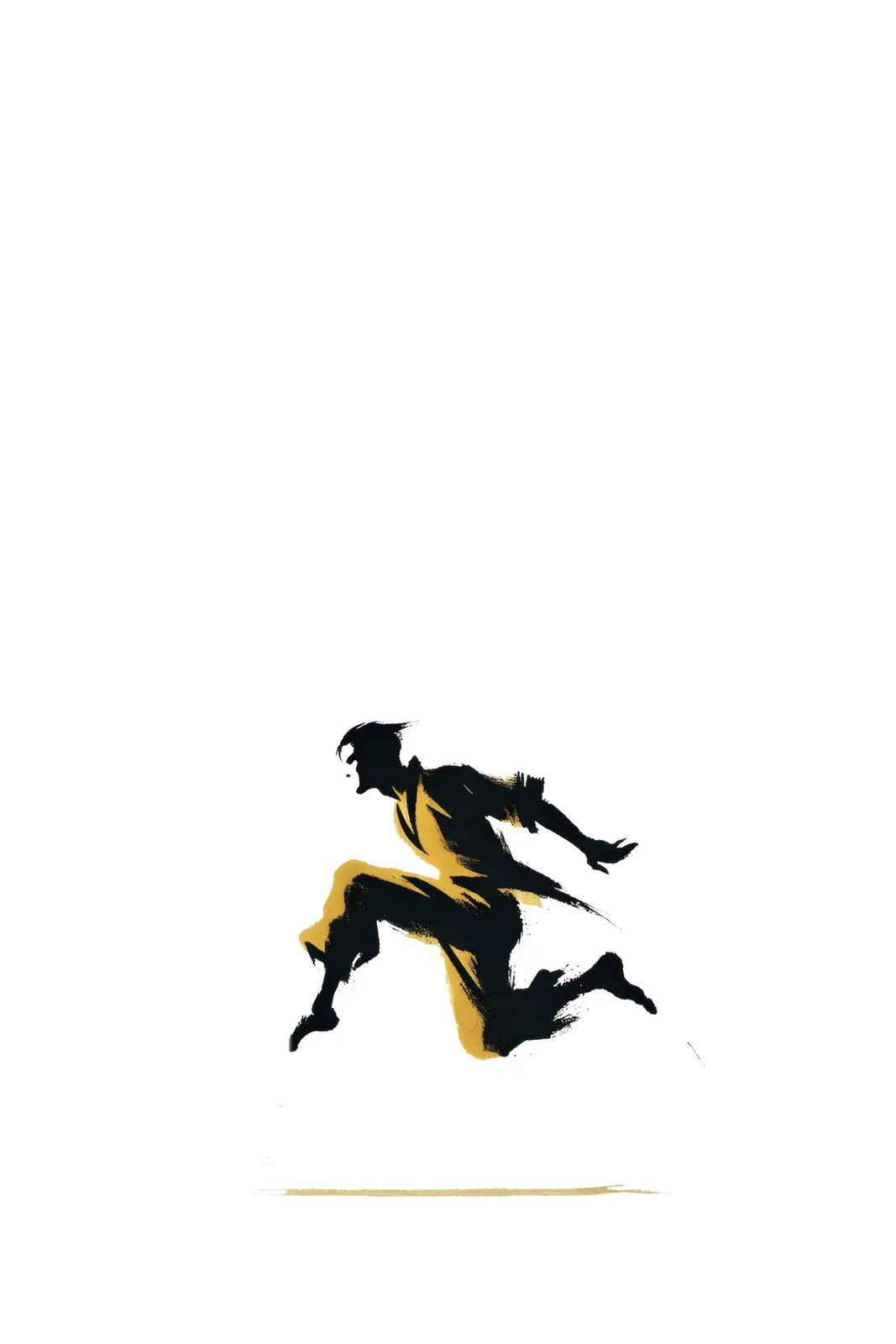 Yellow Jump from Black & Light