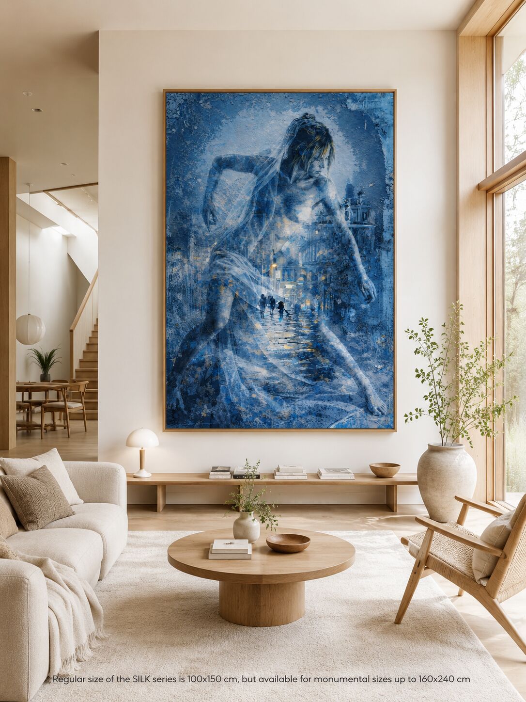 Wall-based art in a private residence