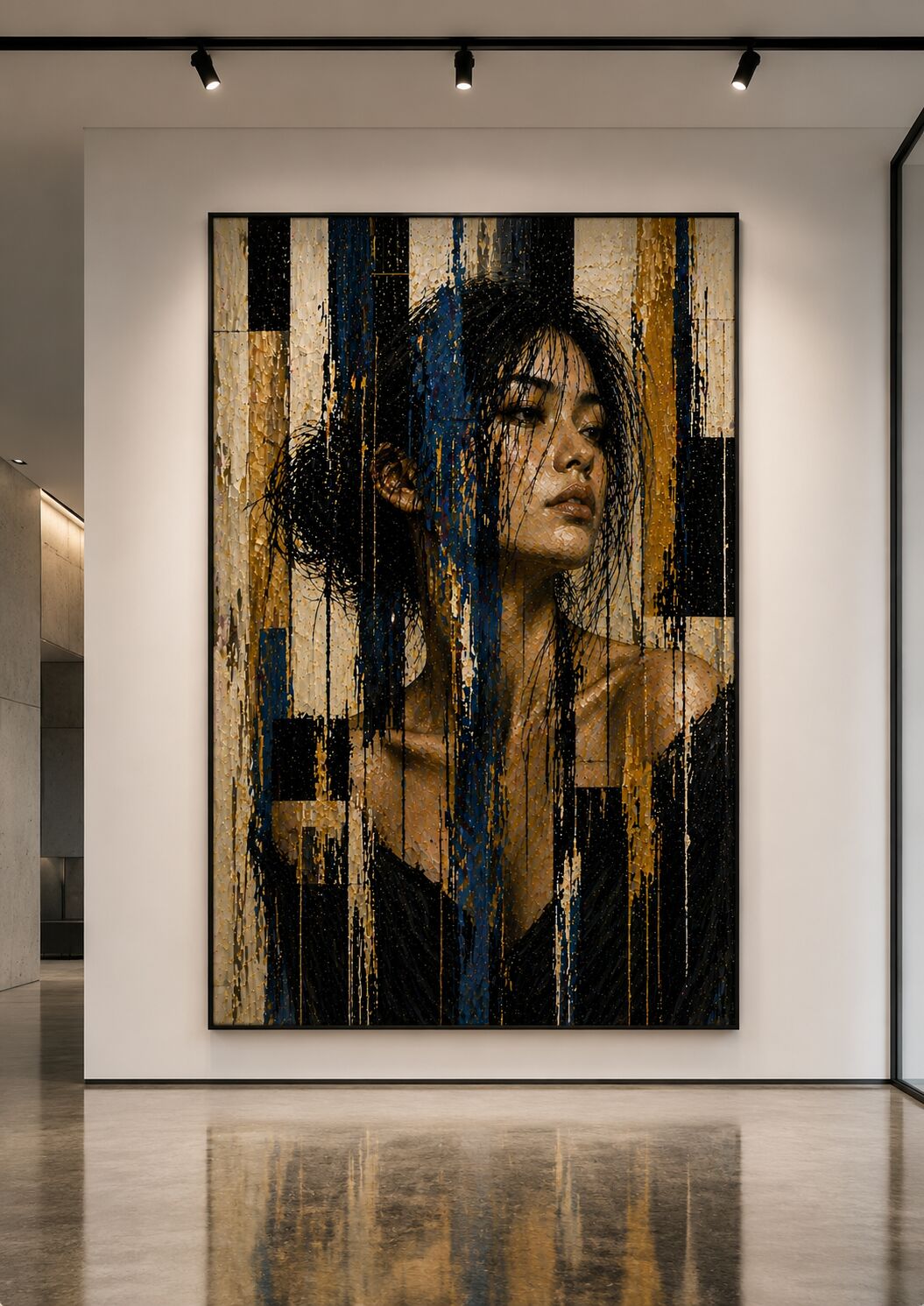 MIKA in a gallery interior