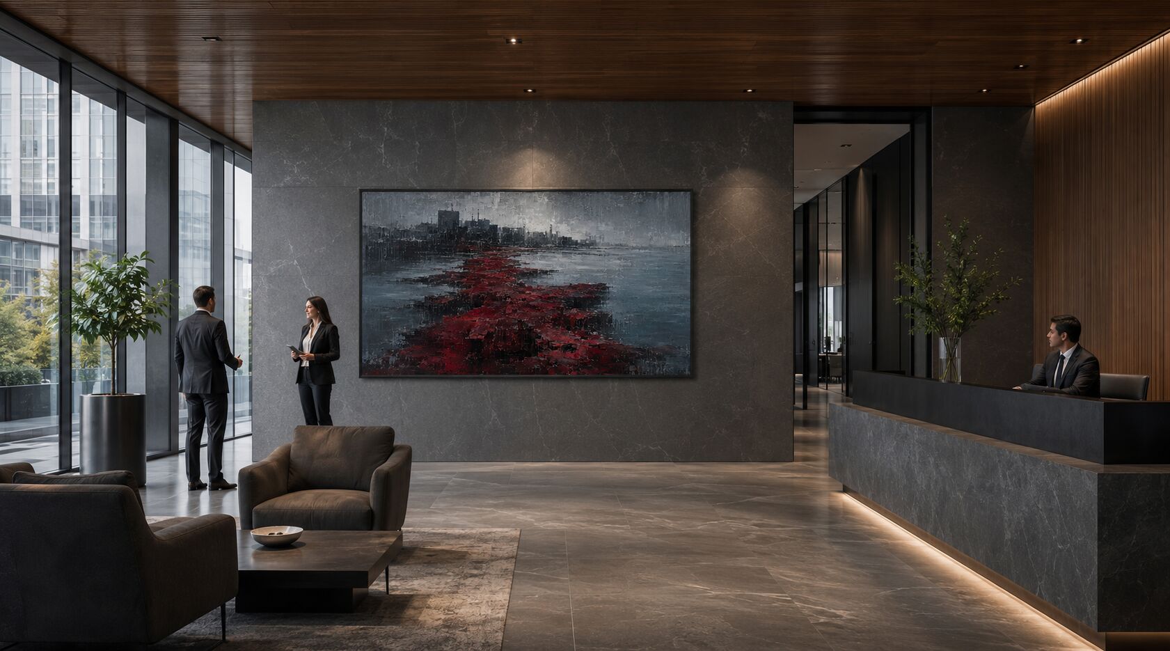 Horizons in a corporate interior