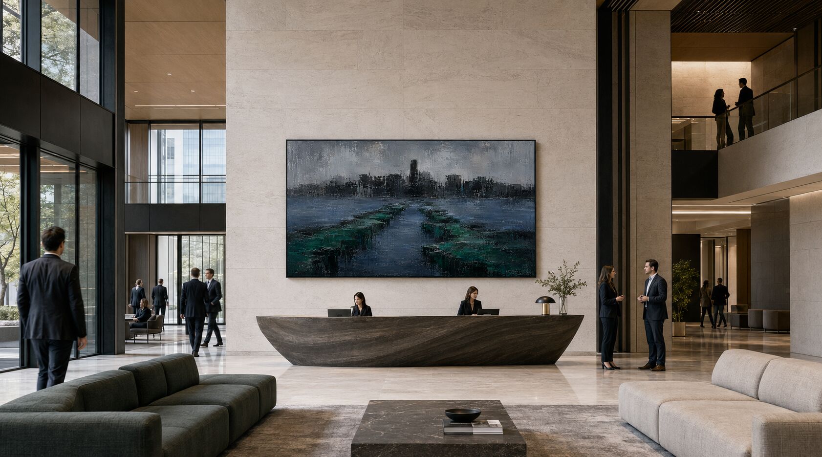 Horizons in a public interior